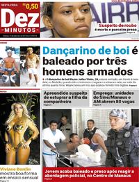 Capa do jornal Dez Minutos 15/09/2017