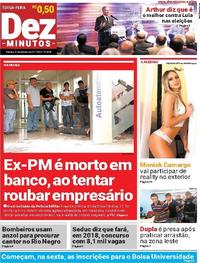 Capa do jornal Dez Minutos 17/10/2017