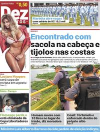 Capa do jornal Dez Minutos 18/05/2017