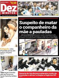 Capa do jornal Dez Minutos 19/10/2017