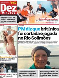 Capa do jornal Dez Minutos 20/09/2017