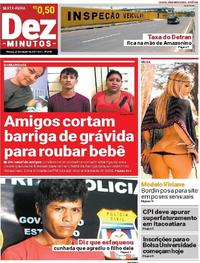 Capa do jornal Dez Minutos 20/10/2017