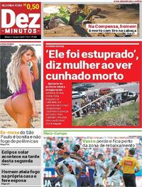 Capa do jornal Dez Minutos 21/08/2017