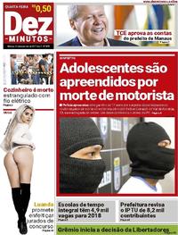 Capa do jornal Dez Minutos 22/11/2017