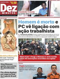 Capa do jornal Dez Minutos 23/08/2017