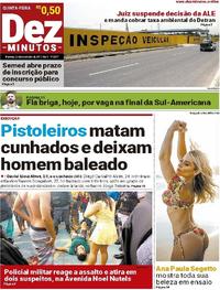 Capa do jornal Dez Minutos 23/11/2017