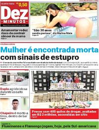 Capa do jornal Dez Minutos 25/10/2017