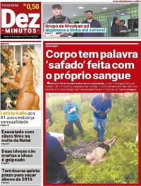 Capa do jornal Dez Minutos 26/12/2017