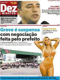 Capa do jornal Dez Minutos 27/06/2017