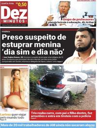 Capa do jornal Dez Minutos 27/09/2017