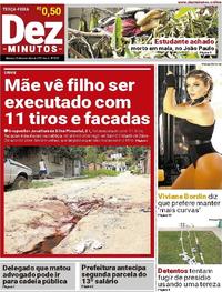 Capa do jornal Dez Minutos 28/11/2017