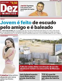 Capa do jornal Dez Minutos 28/12/2017