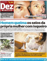 Capa do jornal Dez Minutos 29/11/2017
