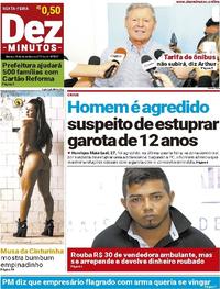 Capa do jornal Dez Minutos 29/12/2017