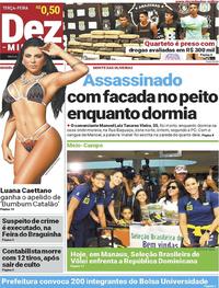 Capa do jornal Dez Minutos 30/05/2017