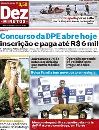 Capa do jornal Dez Minutos 30/10/2017