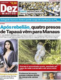 Capa do jornal Dez Minutos 30/11/2017