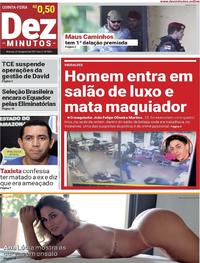Capa do jornal Dez Minutos 31/08/2017