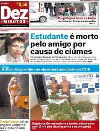 Capa do jornal Dez Minutos 30/12/2017