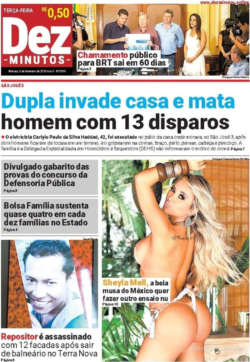 Capa do jornal Dez Minutos 06/02/2018
