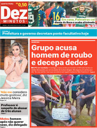 Capa do jornal Dez Minutos 01/11/2018