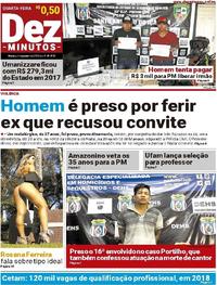 Capa do jornal Dez Minutos 03/01/2018