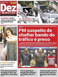 Capa do jornal Dez Minutos 04/01/2018