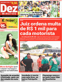 Capa do jornal Dez Minutos 04/06/2018