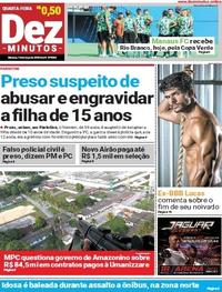 Capa do jornal Dez Minutos 07/03/2018
