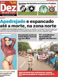 Capa do jornal Dez Minutos 07/04/2018