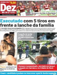 Capa do jornal Dez Minutos 07/05/2018
