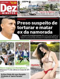 Capa do jornal Dez Minutos 08/02/2018