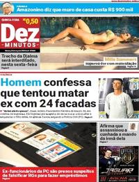 Capa do jornal Dez Minutos 08/03/2018