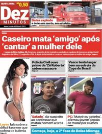 Capa do jornal Dez Minutos 09/05/2018