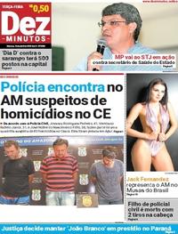 Capa do jornal Dez Minutos 10/04/2018