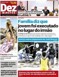 Capa do jornal Dez Minutos 11/01/2018