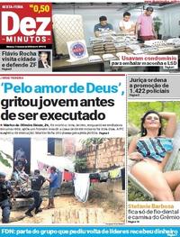 Capa do jornal Dez Minutos 11/05/2018