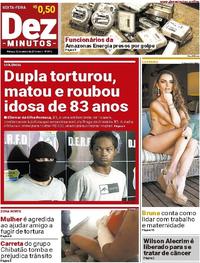 Capa do jornal Dez Minutos 12/01/2018