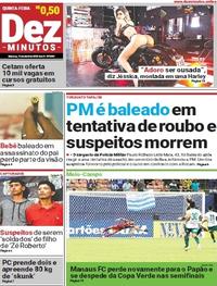 Capa do jornal Dez Minutos 12/04/2018