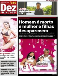 Capa do jornal Dez Minutos 12/02/2018