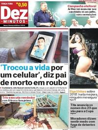 Capa do jornal Dez Minutos 15/05/2018