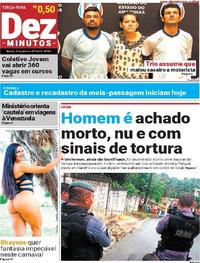 Capa do jornal Dez Minutos 16/01/2018