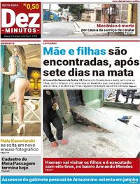 Capa do jornal Dez Minutos 16/02/2018