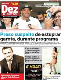 Capa do jornal Dez Minutos 16/03/2018