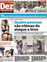 Capa do jornal Dez Minutos 16/04/2018