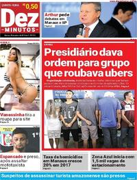 Capa do jornal Dez Minutos 18/01/2018
