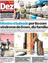 Capa do jornal Dez Minutos 19/01/2018