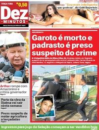 Capa do jornal Dez Minutos 20/03/2018