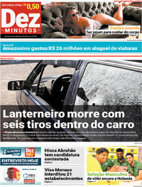 Capa do jornal Dez Minutos 20/08/2018