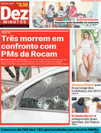 Capa do jornal Dez Minutos 20/12/2018